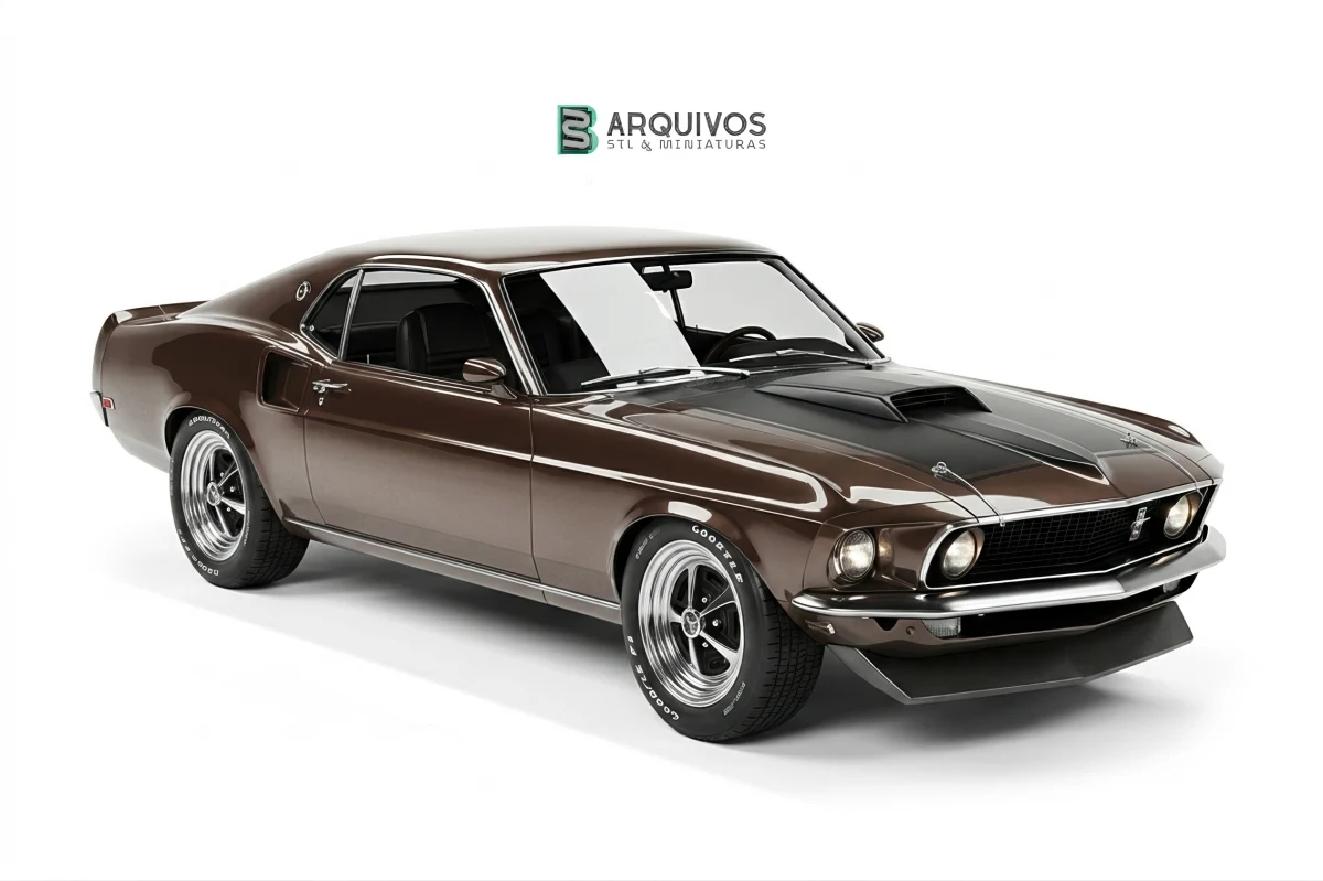 Modelo 3D STL - Ford Mustang 1969 — foto 6